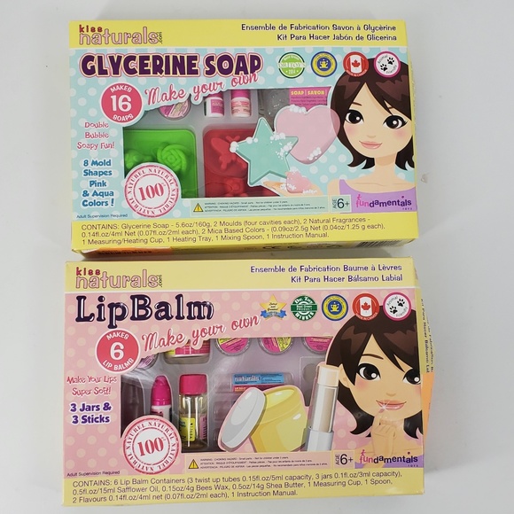 Kiss Naturals DIY Lip Balm  and Glycerine Soap Making Kit Kids DIY Crafts NEW - Picture 1 of 9